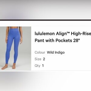 lululemon athletica Align High-Rise Leggings in Blue
